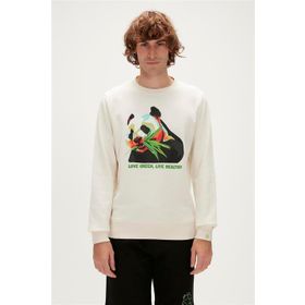 Bad Bear Re-Bamboo Crewneck Beyaz Erkek Sweatshirt