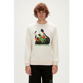 Bad Bear Re-Bamboo Crewneck Beyaz Erkek Sweatshirt