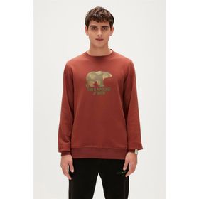 Bad Bear Re-Fınger Crewneck Turuncu Erkek Sweatshirt