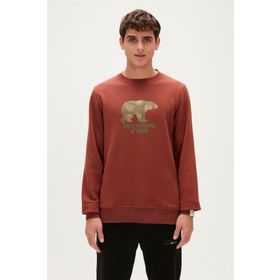 Bad Bear Re-Fınger Crewneck Turuncu Erkek Sweatshirt
