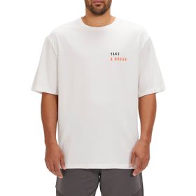 Bad Bear Sand Beyaz Baskılı Oversize Erkek T-shirt