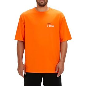 Bad Bear Sand Turuncu Baskılı Oversize Erkek T-shirt