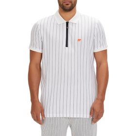 Bad Bear Theo Beyaz Polo Yaka Fermuarlı Erkek T-shirt