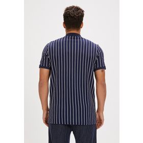 Bad Bear Theo Lacivert Polo Yaka Fermuarlı Erkek T-shirt