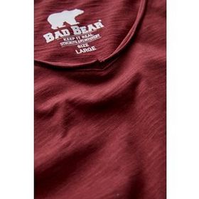 Bad Bear V-Neck Bordo Erkek T-shirt