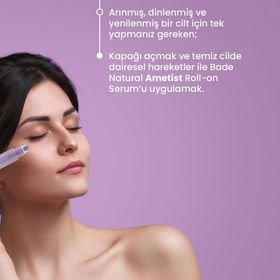 Bade Natural 10 ml Ametist Roll On Anti Aging Yüz Masaj Serumu
