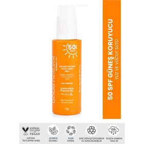 Bade Natural 100 ml 50 SPF Yüz ve Vücut Güneş Sütü