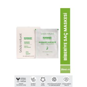 Bade Natural 25 ml 4 Adet Biberiye Besleyici ve Güçlendirici Saç Maskesi