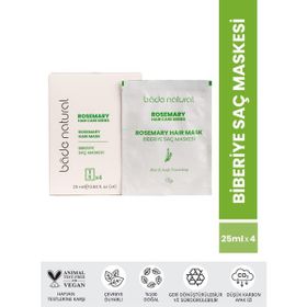Bade Natural 25 ml 4 Adet Biberiye Besleyici ve Güçlendirici Saç Maskesi