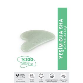Bade Natural Gua Sha Yeşim Doğal ve Gerçek Yüz Masaj Taşı