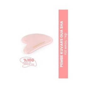Bade Natural Kuvars Gua Sha Pembe Doğal ve Gerçek Yüz Masaj Taşı