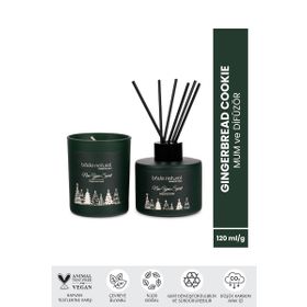 Bade Natural New Year Spirit Gingerbread Cookie Soya Mumu ve Çubuklu Oda Kokusu