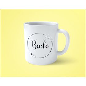 Bade Yıldızlı Çerçeveli Yazılı Baskılı Kupa