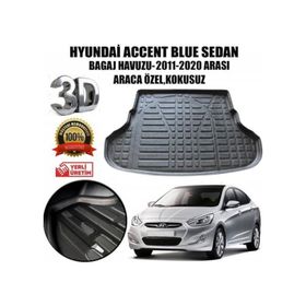 Badela Hyundai Accent Blue 2014 3D Kauçuk Bagaj Havuzu