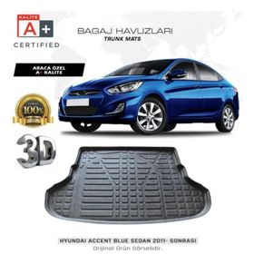 Badela Hyundai Accent Blue 2015 3D Kauçuk Bagaj Havuzu