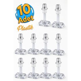 Badem10 10 Adet 8 cm Şeffaf Plastik Mobilya Kapı Arkası Durdurucu