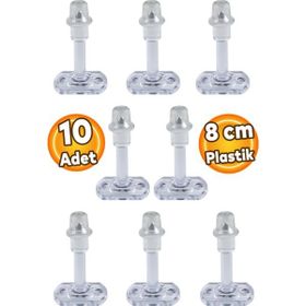 Badem10 10 Adet 8 cm Şeffaf Plastik Mobilya Kapı Arkası Durdurucu