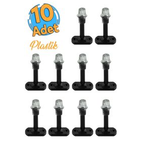 Badem10 10 Adet 8 cm Siyah Mobilya Kapı Arkası Durdurucu