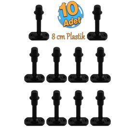 Badem10 10 Adet 8 cm Siyah Mobilya Kapı Arkası Durdurucu