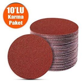 Badem10 10 Adet Cırt Zımpara 115 mm Spiral Avuç Taşlama Karma Paket