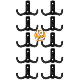 Badem10 10 Adet Portmanto Vestiyer Noktalı Duvar Metal Askı