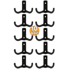 Badem10 10 Adet Portmanto Vestiyer Noktalı Duvar Metal Askı