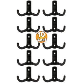 Badem10 10 Adet Portmanto Vestiyer Noktalı Duvar Metal Askı