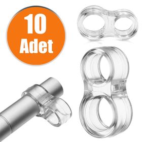 Badem10 10 Adet Şeffaf Silikon Kapı Pencere Kolu Stoperi