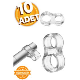 Badem10 10 Adet Şeffaf Silikon Kapı Pencere Kolu Stoperi