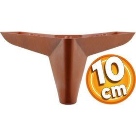 Badem10 10 cm Kahverengi Ahşap Desenli Baza Napoli Lüks Mobilya Kanepe Sehpa Puf Koltuk Ayağı