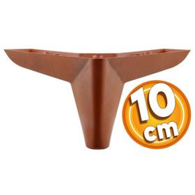 Badem10 10 cm Kahverengi Ahşap Desenli Baza Napoli Lüks Mobilya Kanepe Sehpa Puf Koltuk Ayağı
