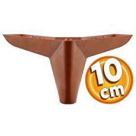 Badem10 10 cm Kahverengi Ahşap Desenli Baza Napoli Lüks Mobilya Kanepe Sehpa Puf Koltuk Ayağı