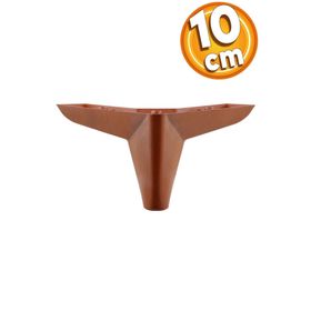 Badem10 10 cm Kahverengi Ahşap Desenli Baza Napoli Lüks Mobilya Kanepe Sehpa Puf Koltuk Ayağı