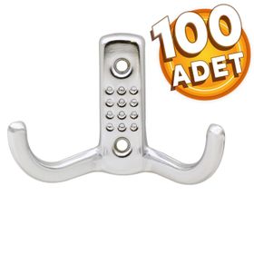 Badem10 100 Adet Portmanto Vestiyer Noktalı Duvar Metal Askı