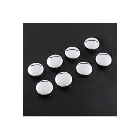 Badem10 10x20 mm Dekoratif Vida Kapağı Kapatıcı Parlak Krom Metal Vida Tapası
