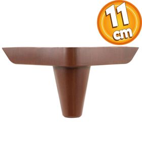 Badem10 11 cm Kahverengi Ahşap Desenli Baza Ayak Aspen Lüks Mobilya Kanepe Sehpa Puf Koltuk Ayağı