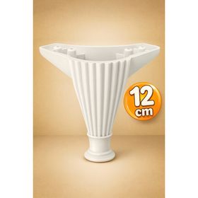 Badem10 12 cm Beyaz Baza Ayak Mobilya Kanepe Koltuk Ünite Puf Ayağı