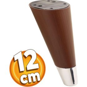 Badem10 12 cm Kahverengi Ahşap Desenli Konik Mobilya Ayağı