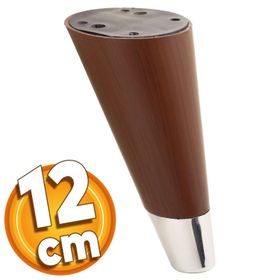 Badem10 12 cm Kahverengi Ahşap Desenli Konik Mobilya Ayağı