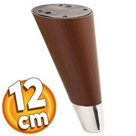 Badem10 12 cm Kahverengi Ahşap Desenli Konik Mobilya Ayağı