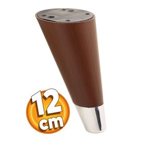 Badem10 12 cm Kahverengi Ahşap Desenli Konik Mobilya Ayağı