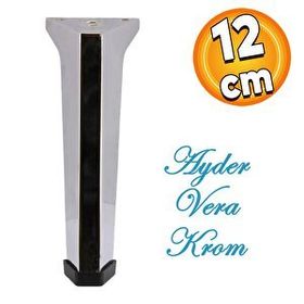 Badem10 12 cm Krom Metal Baza Mobilya Koltuk Kanepe Sehpa Puf Ünite Ayağı