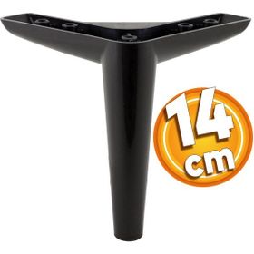 Badem10 14 cm Siyah Baza Ayak Mobilya Kanepe Koltuk Masa Puf Ünite Ayağı