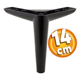 Badem10 14 cm Siyah Baza Ayak Mobilya Kanepe Koltuk Masa Puf Ünite Ayağı