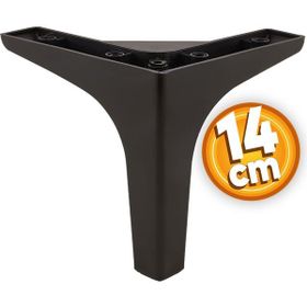 Badem10 14 cm Siyah Baza Ayak Mobilya Kanepe Koltuk Masa Puf Ünite Ayağı