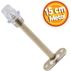 Badem10 15 cm Krom Metal Vidalı Silikonlu Kapı Stoperi