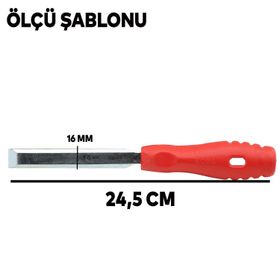 Badem10 16 mm Düz Ahşap Oyma İskarpela