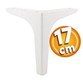 Badem10 17 cm Beyaz Baza Ayak 4 Adet Mobilya Kanepe Koltuk Ünite Puf Ayağı