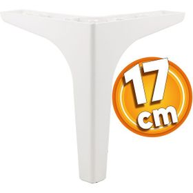 Badem10 17 cm Beyaz Baza Ayak 4 Adet Mobilya Kanepe Koltuk Ünite Puf Ayağı