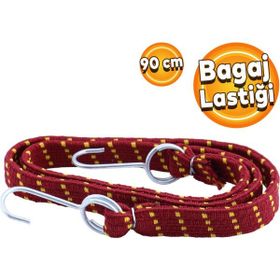 Badem10 20 mm x 90 cm Geniş Kancalı Oto Araç Araba Bagaj Lastiği Bisiklet Sabitleme Yük Taşıma Lastik